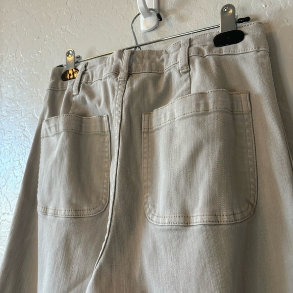 OAT New York Natural High Rise Wide Leg Crop Cotton Pant Size 28 - Picture 8 of 10